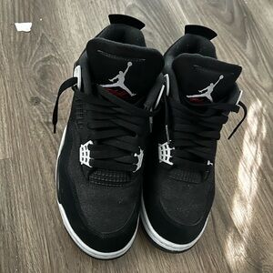 Retro Jordan 4 black canvas